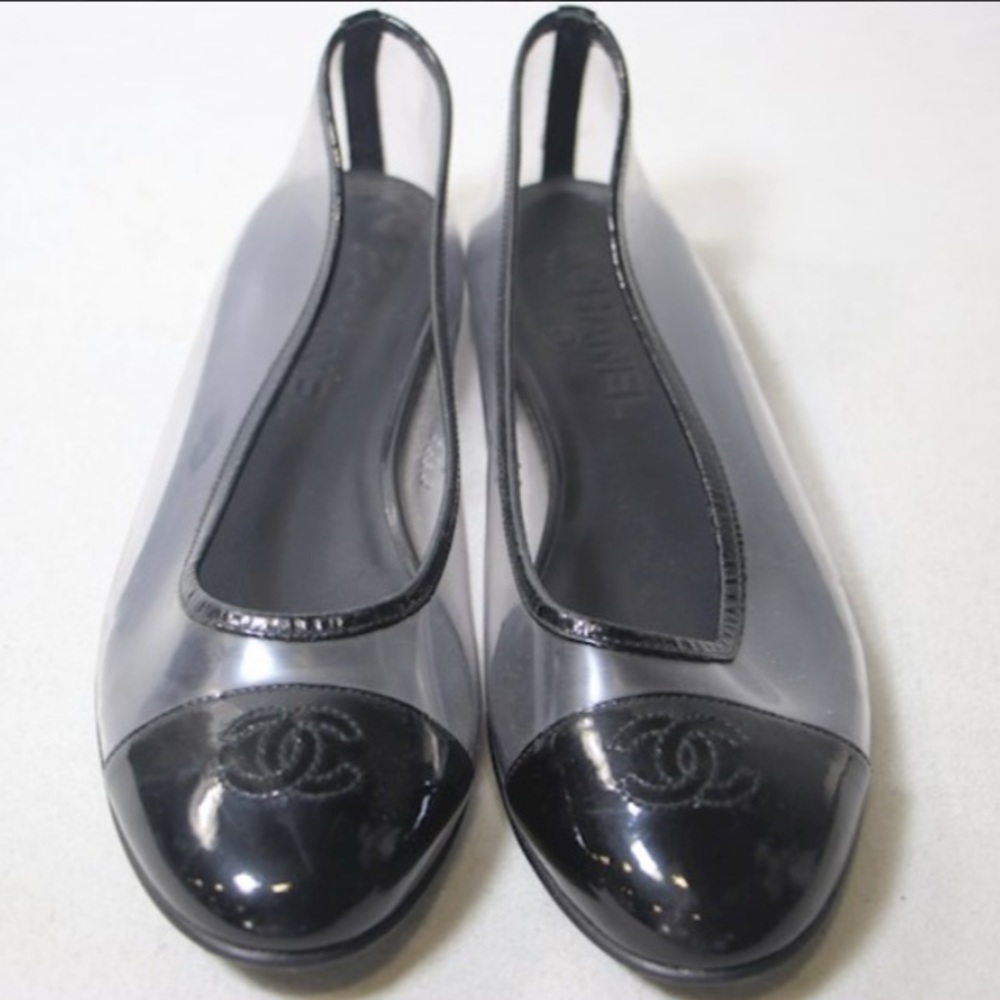 Chanel clear PVC flats